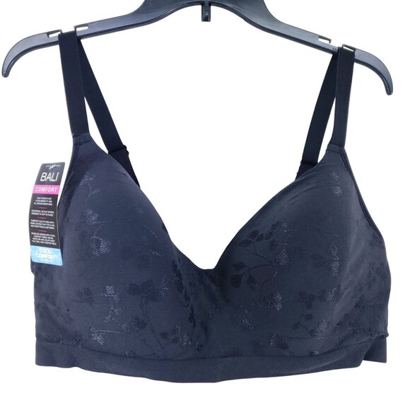 Bali Comfort Revolution Wirefree Bra 2XL Black Adjustable Straps & Cool Comfort - Picture 1 of 6